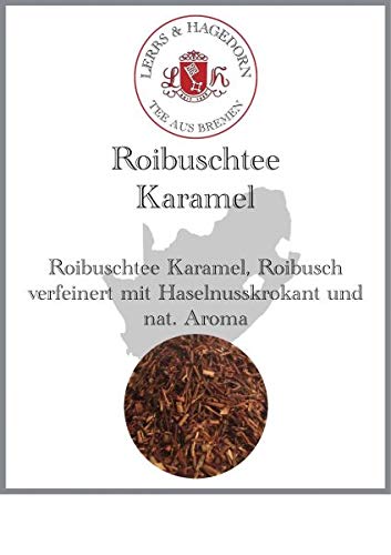 Lerbs & Hagedorn, Roibuschtee Karamel | 250g (ca. 21 Liter) Verfeinert mit Haselnusskrokant von Lerbs & Hagedorn Bremen