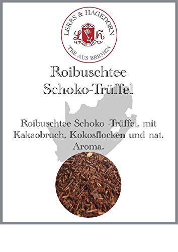 Lerbs & Hagedorn, Roibuschtee Schoko Trüffel| Schoko Trüffel Geschmack 250g (ca. 21 Liter) Verfeinert mit Kakaobruch und Kokosflocken von Lerbs & Hagedorn