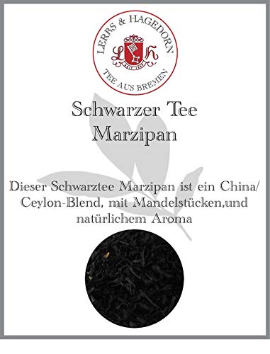 Lerbs & Hagedorn, Schwarz Tee Marzipan | 1.5kg (ca. 122 Liter) Mit Mandelstücken und China Ceylon Tee als Basis von Lerbs & Hagedorn