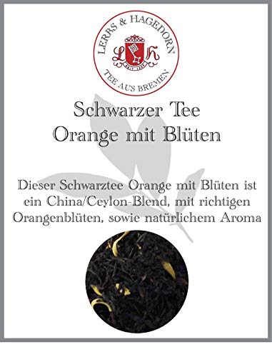 Lerbs & Hagedorn, Schwarz Tee Orange mit Blüten | 250g (ca. 21 Liter) Mir Orangenblüten, und Ceylon und China Tee von Lerbs & Hagedorn Bremen