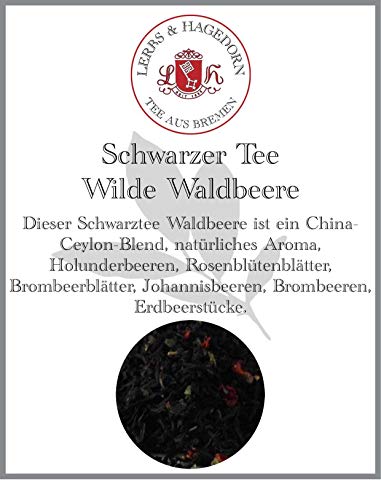 Lerbs & Hagedorn, Schwarz Tee Wilde Waldbeere| Fruchtiger Geschmack 250g (ca. 21 Liter) Ceylon Tee mit Brombeeren und Bromberblättern von Lerbs & Hagedorn Bremen