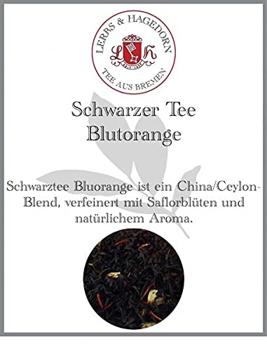 Lerbs & Hagedorn, Schwarzer Tee Blutorange | Blutorangen Geschmack 250g (ca. 21 Liter) China und Ceylon Tee als Basis, Mit Saflorblüten Lerbs & Hagedorn, Schwarzer Tee Blutorange | Blutorangen Geschmack 250g (ca. 21 Liter) China und Ceylon Tee als Basis, Mit Saflorblüten von Lerbs & Hagedorn Bremen