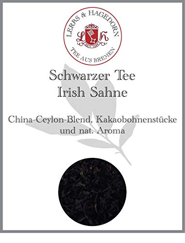 Lerbs & Hagedorn, Schwarzer Tee Irish Sahne | Würzig Aromatischer Geschmack 1.5kg (ca. 122 Liter) Kakaobohnenstücke Ceylon und China Tee von Lerbs & Hagedorn