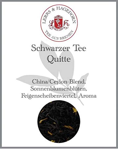 Lerbs & Hagedorn, Schwarzer Tee Quitte | 250g (ca. 21 Liter) Mit China und Ceylon Tee als Basis, Feigenscheiben und Sonnenblumenblüten von Lerbs & Hagedorn Bremen