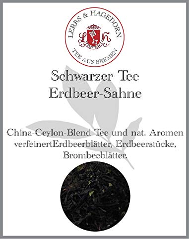 Lerbs & Hagedorn, Schwarzer Tee Sahne| Vollmundiger Sahnegeschmack 250g (ca. 21 Liter) Mit Natürlichem Aroma auf Ceylon Basis von Lerbs & Hagedorn