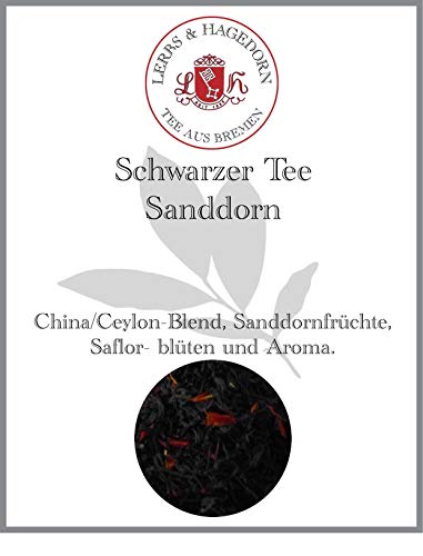 Lerbs & Hagedorn, Schwarzer Tee Sanddorn | 250g (ca. 21 Liter) China Tee, Ceylon Tee, Sanddornfrüchte, Saflorblüten von Lerbs & Hagedorn