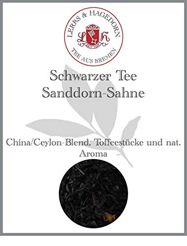 Lerbs & Hagedorn, Schwarzer Tee Sanddorn Sahne| Ausgeglichener Sanddorn und Sahne Geschmack 250g (ca. 21 Liter) Ceylon Tee und Sanddornfrüchten von Lerbs & Hagedorn Bremen