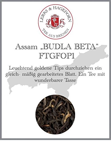 Lerbs & Hagedorn, Assam Tee Second Flush FTGFOP1 Typ Budla Beta | Malzig, Harmonisch, Würzig 2kg Ca. (162 Liter) von Lerbs & Hagedorn