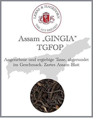 Lerbs & Hagedorn, Assam Tee Second Flush TGFOP Typ Gingia | Harmonisch, Malzig, Würzig 2kg Ca. (162 Liter) von Lerbs & Hagedorn