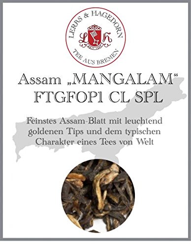 Lerbs & Hagedorn, Assam Tee Second Flush FTGFOP1 SPL CL Typ Mangalam | Tanninhaltig, Malzig, Nachhaltig 1kg Ca. (81 Liter) von Lerbs & Hagedorn