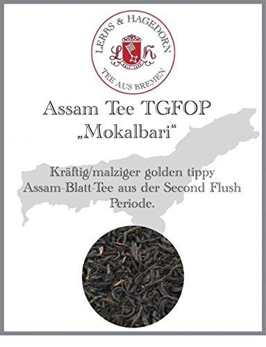Lerbs & Hagedorn, Assam Tee TGFOP „Mokalbari“ | Kräftig, Malzig 1kg (ca. 81 Liter) Golden Tippy, Second Flush, Blatt Tee von Lerbs & Hagedorn Bremen