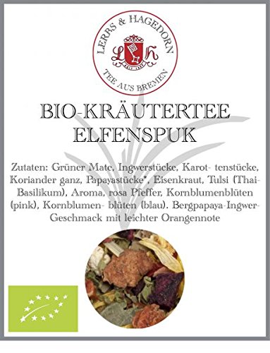Lerbs & Hagedorn, Kräutertee Elfenspuk Bio | Mango, Rotfrucht, Bergamotte 1kg Ca. (81 Liter) Apfelstücke Bio, Zitronengras Bio von Lerbs & Hagedorn