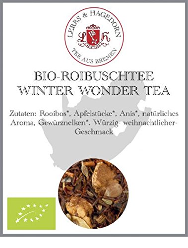 Lerbs & Hagedorn, Rooibostee Winter Wonder Tea | Würzig, Weihnachtlich 2kg Ca. (160 Liter) Rooibos, Apfelstücke, Anissaat von Lerbs & Hagedorn