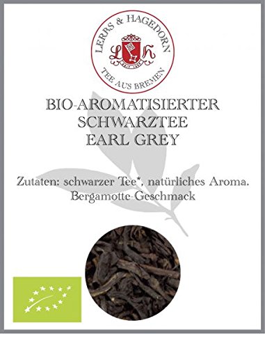Lerbs & Hagedorn, Schwarzer Tee Earl Grey Bio | Bergamotte 1kg Ca. (81 Liter) Schwarzer Tee Bio, Bergamotte-Öl Bio von Lerbs & Hagedorn