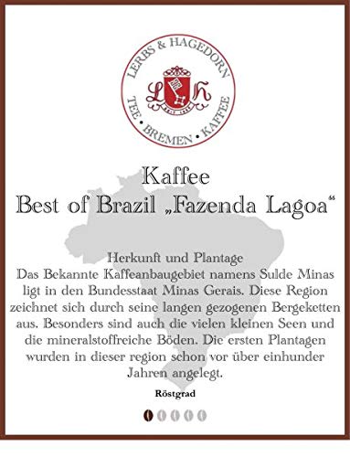 Best of Brazil „Fazenda Lagoa“ Kaffee 1kg von Lerbs & Hagedorn