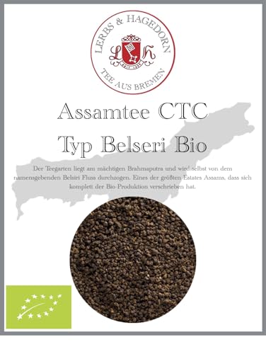 Lerbs & Hagedorn, Assam Tee CTC Typ Belseri Bio | Fruchtig, Würzig, Tanninhaltig 1kg Ca. (80 Liter) von Lerbs & Hagedorn