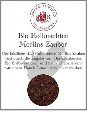 Lerbs & Hagedorn, Bio Roibuschtee Merlins Zauber | Ein Hauch Von Guave 250g (ca. 21 Liter) Bio-Cranberries, Bio-Erdbeerstücken von Lerbs & Hagedorn