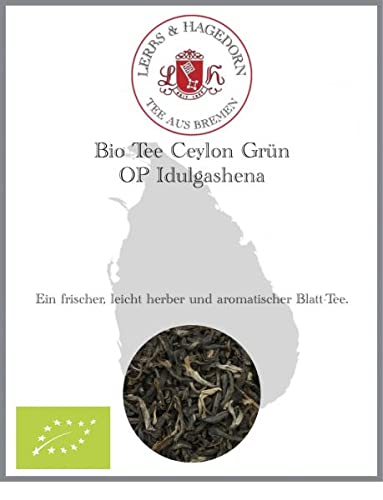 Lerbs & Hagedorn, Bio Tee Ceylon Grün OP Idulgashena |Frisch, Leicht Herb 250g (ca. 20 Liter) Blatttee, Grüntee von Lerbs & Hagedorn