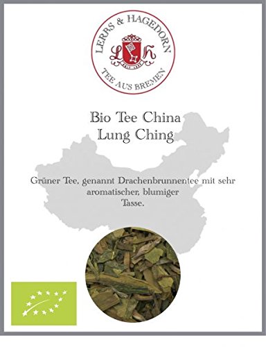 Lerbs & Hagedorn, Bio Tee China Lung Ching |Aromatisch, Blumig 1kg (ca. 81 Liter) Drachenbrunnentee, Blumige Tasse, Grüner Tee von Lerbs & Hagedorn
