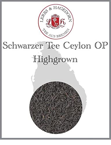 Lerbs & Hagedorn, Schwarzer Tee Ceylon OP Highgrown | Aromatisch Kräftig Duftig 1kg (ca. 81 Liter) Orange Pekoe von Lerbs und Hagedorn