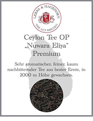 Lerbs & Hagedorn, Ceylon Tee OP „Nuwara Eliya“ Premium | Aromatisch, Fein 1kg (ca. 81 Liter) von Lerbs & Hagedorn Bremen