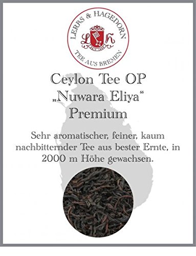 Lerbs & Hagedorn, Ceylon Tee OP „Nuwara Eliya“ Premium | Aromatisch, Fein 1kg (ca. 81 Liter) Lerbs & Hagedorn, Ceylon Tee OP „Nuwara Eliya“ Premium | Aromatisch, Fein 1kg (ca. 81 Liter) von Lerbs & Hagedorn Bremen