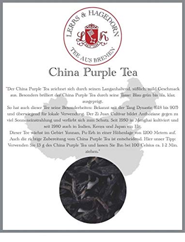 Lerbs & Hagedorn, Grüner China Tee Purple Tea | Langanhaltend, Süßlich, Mild 1kg Ca. (81 Liter) von Lerbs & Hagedorn