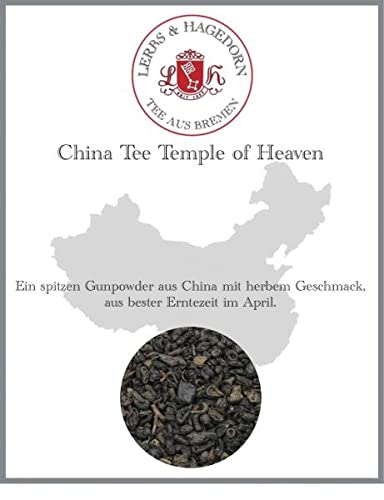 Lerbs & Hagedorn, China Tee Temple of Heaven | Herber Geschmack 250g (ca. 20 Liter) Spitzen Gunpowder Tee, Beste Erntezeit von Lerbs & Hagedorn