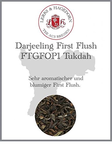 Lerbs & Hagedorn, Darjeeling First Flush FTGFOP1 Tukdah | Aromatisch, Blumig 1kg (ca. 81 Liter) von Lerbs & Hagedorn