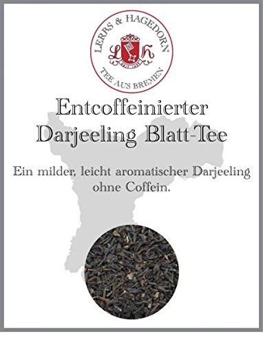 Lerbs & Hagedorn, Entcoffeinierter Darjeeling Blatt Tee |Mild, Leicht, Aromatisch 1kg (ca. 81 Liter) Darjeelingtee, Schwarztee, von Lerbs & Hagedorn