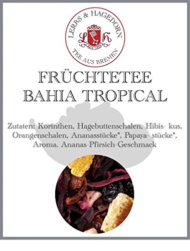 Lerbs & Hagedorn, Früchtetee Bahia Tropical | Ananas, Pfirsich 2kg Ca. (162 Liter) Korinthen, Hibiskus, Hagebuttenschalen von Lerbs & Hagedorn