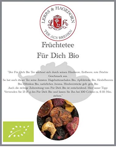 Lerbs & Hagedorn, Früchtetee Für Dich Bio | Rote Beeren 1kg Ca. (80 Liter) Apfelstücke Bio, Hagebuttenschalen Bio von Lerbs & Hagedorn