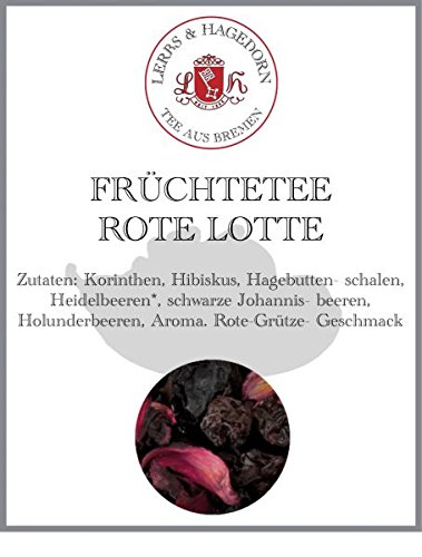 Lerbs & Hagedorn, Früchtetee Rote Lotte | Rote Grütze 2kg Ca. (162 Liter) Korinthen, Hibiskus, Hagebuttenschalen von Lerbs & Hagedorn