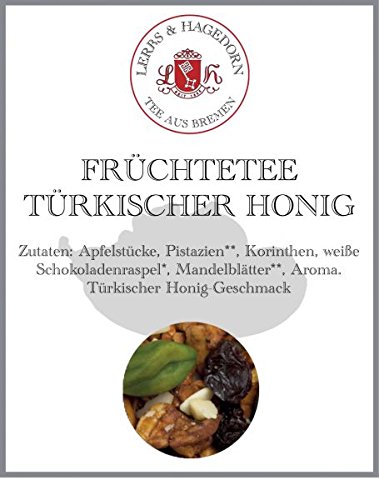 Lerbs & Hagedorn, Früchtetee Türkischer Honig | Türkischer Honig 2kg Ca. (162 Liter) Apfelstücke, Pistazienkerne, Korinthen von Lerbs & Hagedorn