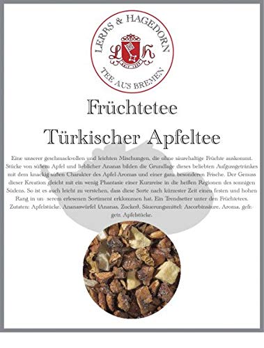 Lerbs & Hagedorn, Früchtetee Türkischer Apfeltee | Knackig-Süße Frische Note 1kg (ca. 81 Liter) Mit Apfel, Ananas von Lerbs & Hagedorn