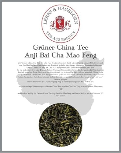 Grüner China Tee Anji Bai Cha Mao Feng 1kg von Lerbs & Hagedorn