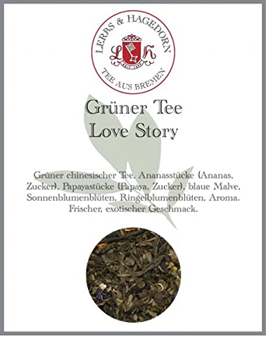 Lerbs & Hagedorn, Grüner Tee Love Story| Frischer, exotischer Geschmack 250g (Ca. 20 Liter) blaue Malve, Sonnenblumenblüten von Lerbs & Hagedorn