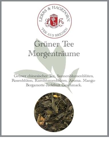 Lerbs & Hagedorn, Grüner Tee Morgenträume 1kg | Mango-Bergamotte-Jackfruit Geschmack 1kg (Ca. 81 Liter) Sonnenblumenblüten, Rosenblüten, Kornblumenblüten Lerbs & Hagedorn, Grüner Tee Morgenträume 1kg | Mango-Bergamotte-Jackfruit Geschmack 1kg (Ca. 81 Liter) Sonnenblumenblüten, Rosenblüten, Kornblumenblüten von Lerbs & Hagedorn Bremen