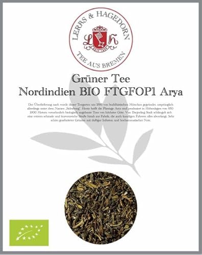 Grüner Tee Nordindien BIO FTGFOP1 Arya 1kg Grüner Tee Nordindien BIO FTGFOP1 Arya 1kg von Lerbs & Hagedorn