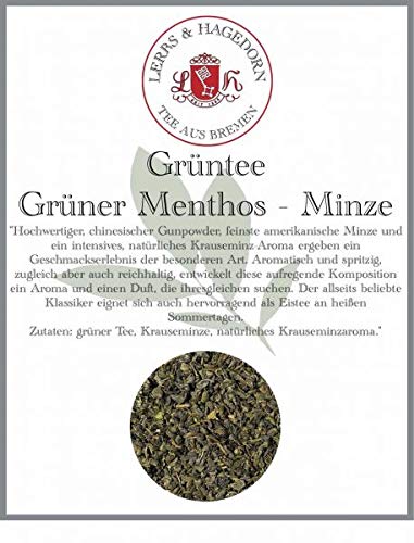 Lerbs & Hagedorn, Grüntee Grüner Menthos | Natürliches Krauseminz-Aroma 1kg (ca. 81 Liter) Mit Krauseminze von Lerbs & Hagedorn