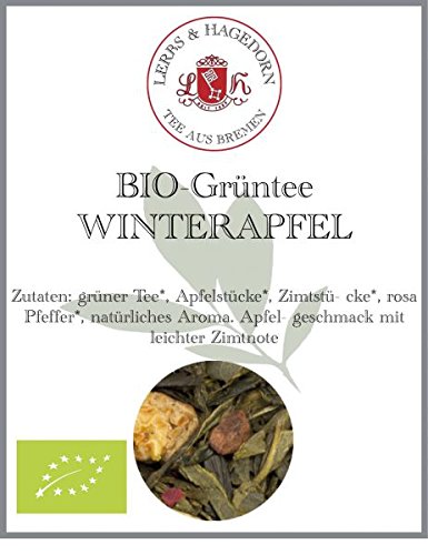 Lerbs & Hagedorn, Grüner Tee Winterapfel Bio | Apfel, Zimt 1kg Ca. (81 Liter) von Lerbs & Hagedorn