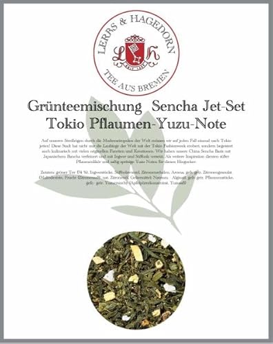 Grünteemischung Sencha Jet-Set Tokio Pflaumen-Yuzu-Note 1kg von Lerbs & Hagedorn