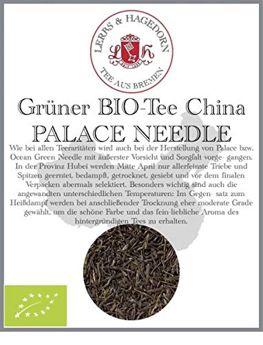 Lerbs & Hagedorn, Grüner Tee Bio China Palace Needle | Feines Liebliches Aroma 1kg (ca. 81 Liter) Grüner Tee von Lerbs & Hagedorn