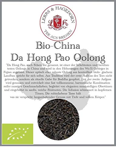 Lerbs & Hagedorn, Halbfermentierter Tee Bio China Da Hong Pao Oolong | Weiche Röstnoten Muskatellig 1kg (ca. 81 Liter) Rubinfarbende Tasse von Lerbs & Hagedorn