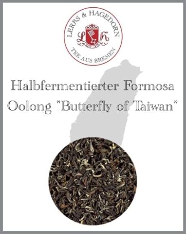 Lerbs & Hagedorn, Halbfermentierter Tee Formosa Oolong Butterfly of Taiwan | Leichte Schwarzteenote Angenehme Süße Leicht Brotige Anflüge 1kg (ca. 81 Liter) von Lerbs & Hagedorn
