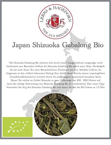 Lerbs & Hagedorn, Japanischer Grüntee Shizuoka Gabalong Bio | Langanhaltend, Ausgeprägt, Weich 1kg Ca. (81 Liter) von Lerbs & Hagedorn