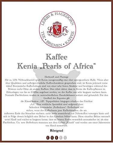 Kenia „Pearls of Africa“ Kaffee 1kg Kenia „Pearls of Africa“ Kaffee 1kg von Lerbs & Hagedorn