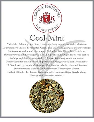 Lerbs & Hagedorn, Kräutertee Cool Mint | Süßholzwurzel Minze Geschmack 1kg (ca. 81 Liter) Mit Apfel, Süßholzwurzeln, Pfefferminz Lerbs & Hagedorn, Kräutertee Cool Mint | Süßholzwurzel Minze Geschmack 1kg (ca. 81 Liter) Mit Apfel, Süßholzwurzeln, Pfefferminz von Lerbs & Hagedorn