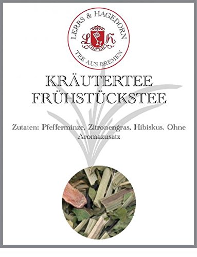 Lerbs & Hagedorn, Kräutertee Frühstückstee | Minzig, Frisch 1kg Ca. (81 Liter) Pfefferminze, Zitronengras, Hibiskus von Lerbs & Hagedorn