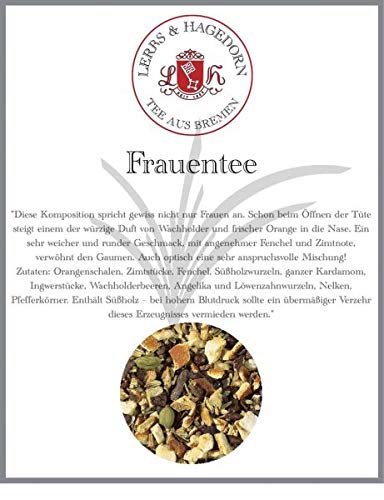 Lerbs & Hagedorn, Kräutertee Frauentee | Würziger Wacholder Frische Orange 1kg (ca. 81 Liter) Mit Orangen, Wacholderbeeren, Fenchel von Lerbs & Hagedorn